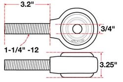 Picture of SPC Performance 15751 Xaxis Rod End Ball Joint