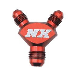 Picture of Nitrous Express 16087 Billet Pure-Flo Y Fitting 8AN x 6AN x 6AN Red