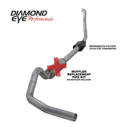 Picture of Diamond Eye K4306A-RP 4" Aluminized Turbo-Back Exhaust System 1994-1997.5 Ford 7.3L Powerstroke