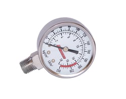 Picture of Kleinn Horns 1024 Tank Mount Air Pressure Gauge 2-Inch 250 PSI Chrome