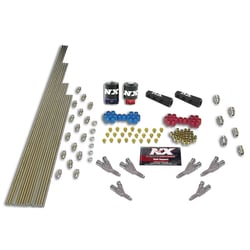 Picture of Nitrous Express 13392 6-Cylinder Hardline Plumbing Kit with Solenoids and 150hp Jets