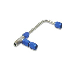 Picture of Nitrous Express 15716 4500 Gemini SS Solenoid to Plate Connectors Black Old Style Plate