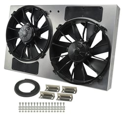 Picture of Derale Performance 16836 High Output Dual 12" Electric Radiator Fan Aluminum Shroud Kit