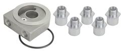 Picture of Derale Performance 25783 Low Profile Oil Filter Sandwich Adapter with Pressure Relief
