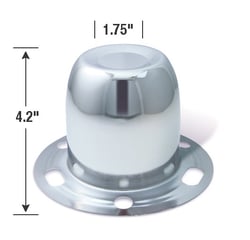 Picture of Gorilla Automotive HC227 Derby Style Hub Cover 4.25" Closed End Chrome Plated Steel
