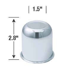 Picture of Gorilla Automotive HC188 Push Through Hub Cover Closed End 2.67" Chrome Steel