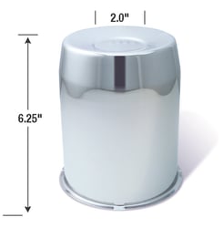 Picture of Gorilla Automotive HC211LA Push Through Hub Cover Chrome Plated Steel 5.1" OD
