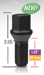 Picture of Gorilla Automotive 17018BC Conical Seat Lug Bolt 14mm x 1.50 Thread 17mm Hex Black