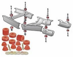 Picture of Prothane 1-103-BL Body Mount Bushing Kit for Jeep CJ5/CJ7 1980-1986 (22 Pieces)