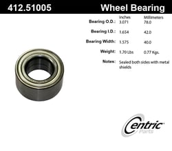 Picture of Centric 412.51005 Premium Double Row Ball Bearing