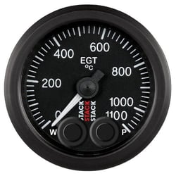 Picture of AutoMeter ST3513 Stack Pro-Control Exhaust Gas Temperature Gauge 52mm 0-1100°C Black