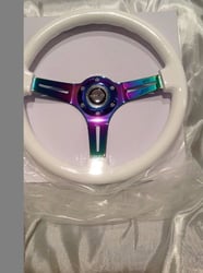 Picture of NRG Innovations ST-015MC-WT Classic Wood Grain Steering Wheel with NeoChrome Spoke