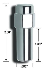 Gorilla Automotive 84187B Chrome Lug Nuts 1/2"-20 13/16" Hex with Washers (4-Pack) — image 2