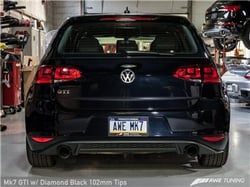 Picture of AWE Tuning 3020-33024 Track Edition Cat-Back Exhaust System for VW MK7 GTI - Diamond Black Tips