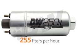 Picture of DeatschWerks 9-250 DW250iL In-Line Fuel Pump with Mounting Brackets