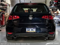 Picture of AWE Tuning 3020-32022 Track Edition Cat-Back Exhaust System for VW MK7 GTI Chrome Silver