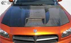 Picture of Carbon Creations 104748 2006-2010 Dodge Charger Carbon Creations SRT Look Hood - 1 Piece
