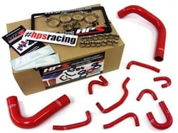 Picture of HPS Performance Products 57-1323R-RED High Temp Reinforced Silicone Radiator Coolant Hose Kit Red