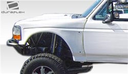 Picture of Duraflex 106463 Off Road Bulge Style Front Fenders 4.5" Wider FRP Unpainted 2-Piece