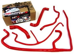 Picture of HPS Performance Products 57-1277-RED High Temp 3-Ply Silicone Radiator Heater Coolant Hose Kit Red