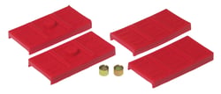 Picture of Prothane 7-1707 Rear Mono Leaf Spring Pad Kit Upper and Lower Red 4-Piece