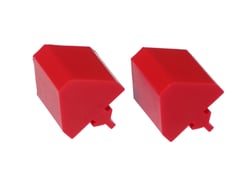 Picture of Prothane 19-1326 Pull-Through Pyramid Style Bump Stop Kit Red Pair