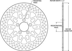 Picture of Wilwood 160-13355 Stainless Steel Motorcycle Brake Rotor 11.8" Front