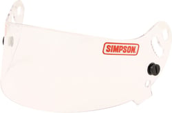 Picture of Simpson Racing Equipment 84300A Devil Ray Clear Replacement Helmet Shield