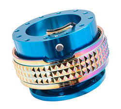 Picture of NRG Innovations SRK-210BL/MC Quick Release Kit Blue Body Neochrome Pyramid