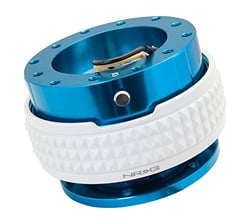 Picture of NRG Innovations SRK-210BL/GL Quick Release Steering Wheel Hub Kit - Blue Body with Glow in the Dark Ring