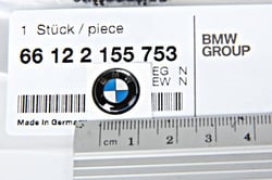 Picture of Genuine BMW 66-12-2-155-753 Key Fob Roundel Emblem 11mm