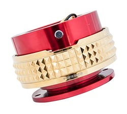 Picture of NRG Innovations SRK-210RD/CG Gen 2.1 Steering Wheel Quick Release Kit Red Body Chrome Gold Ring