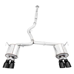 Picture of AWE Tuning 3015-43108 Touring Edition Cat-Back Exhaust System Diamond Black 102mm Quad Tips