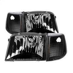 Picture of Spyder 9029363 Crystal Headlights with Corner Lights 4-Piece Set - Black