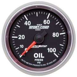 Picture of AutoMeter 3621 Sport-Comp II Mechanical Oil Pressure Gauge 2-1/16" 0-100 PSI
