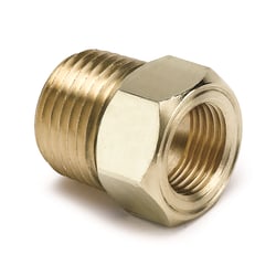 Picture of AutoMeter 2264 Brass Adapter Fitting 5/8-18 UNF to 1/2 NPT for Mechanical Temperature Gauges