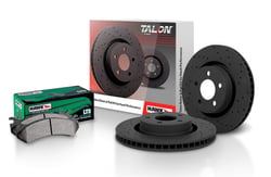 Picture of Hawk Performance Talon Cross-Drilled & Slotted Rotor and LTS Brake Pad Kit