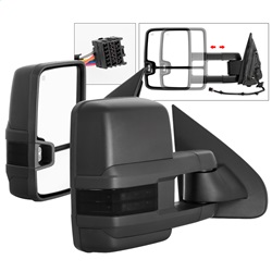 Picture of Spyder 9936739 G2 Power Heated Smoke LED Signal Telescoping Towing Mirrors - Set