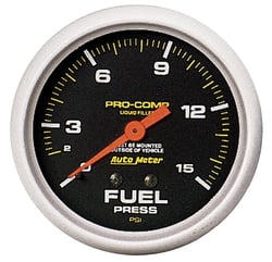 Picture of AutoMeter 5411 Pro-Comp 2-5/8" Mechanical Fuel Pressure Gauge 0-15 PSI
