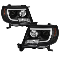 Picture of Spyder 5084514 Version 2 Projector Headlights with Light Bar DRL - Black Housing