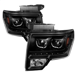 Picture of Spyder 9032226 Projector Headlights LED Halo Black Halogen