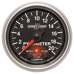 Picture of AutoMeter 3647 Sport-Comp 2-1/16" Pyrometer EGT Gauge 0-2000°F