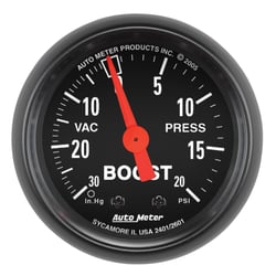 Picture of AutoMeter 2601 Z-Series Mechanical Boost/Vacuum Gauge 2-1/16" 30inHg-20PSI