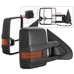 Picture of Spyder 9936708 Power Heated LED Signal Telescoping Towing Mirrors - Pair