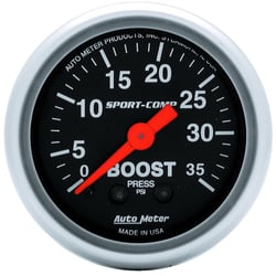 Picture of AutoMeter 3304 Sport-Comp Mechanical Boost Gauge 2-1/16" 0-35 PSI
