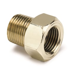 Picture of AutoMeter 2263 Brass Adapter Fitting 3/8 NPT Male for Mechanical Temperature Gauge