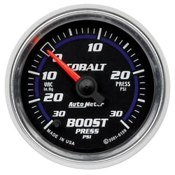 Picture of AutoMeter 6159 Cobalt Vacuum/Boost Gauge 2-1/16" 30inHg-30PSI Digital Stepper Motor
