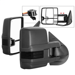 Picture of Spyder 9936722 G2 Power Heated Smoke LED Signal Telescoping Towing Mirrors - Pair