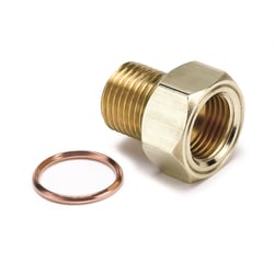 Picture of AutoMeter 2275 Brass Adapter Fitting M16x1.5 Male to 5/8-18 Female for Mechanical Temperature Gauges