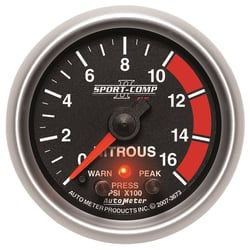 Picture of AutoMeter 3673 Sport-Comp II Nitrous Pressure Gauge 2-1/16" 0-1600 PSI